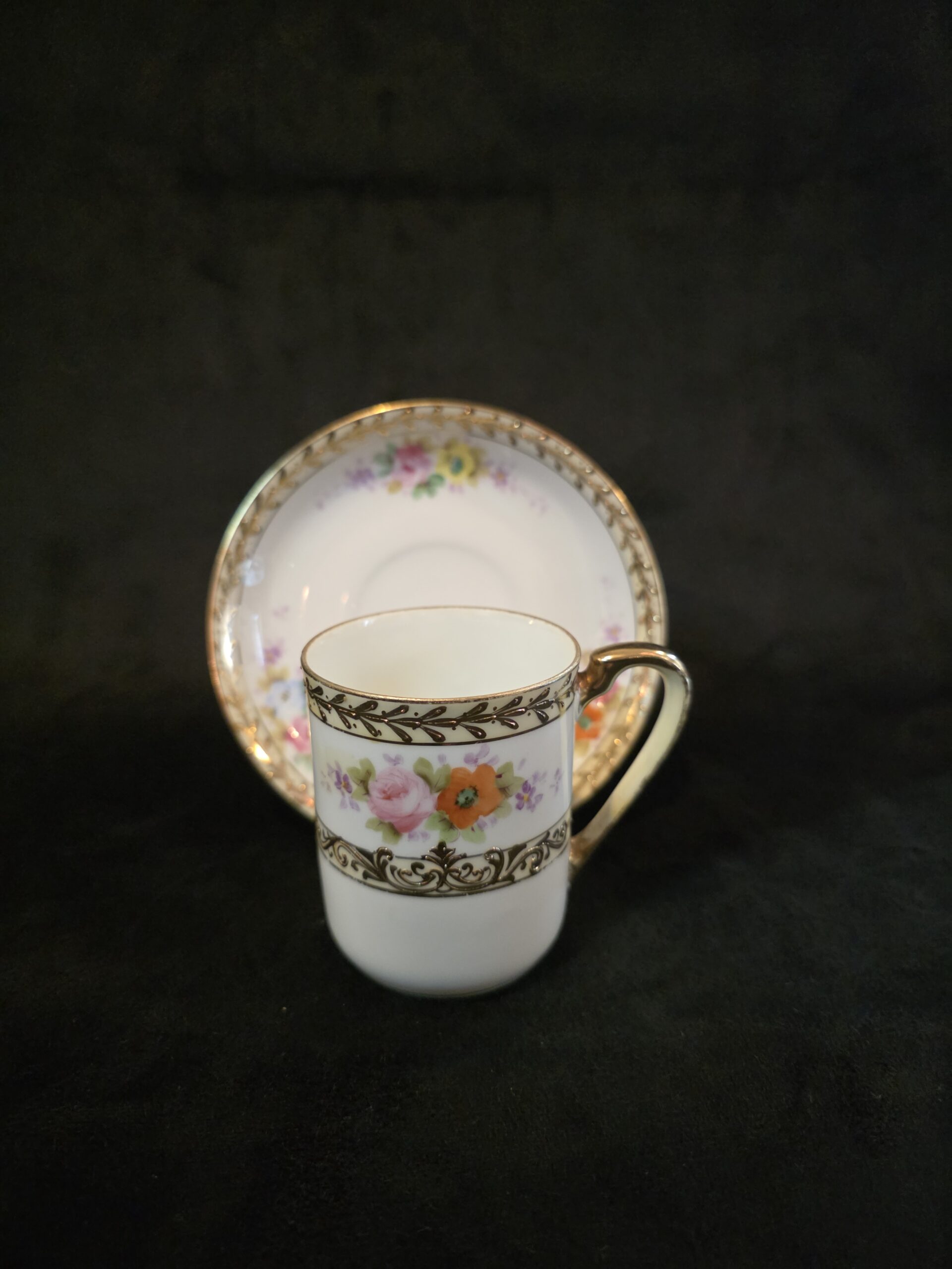 オールドノリタケ バラ文チョコレートC/S 49K-61